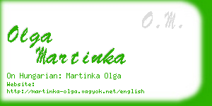 olga martinka business card